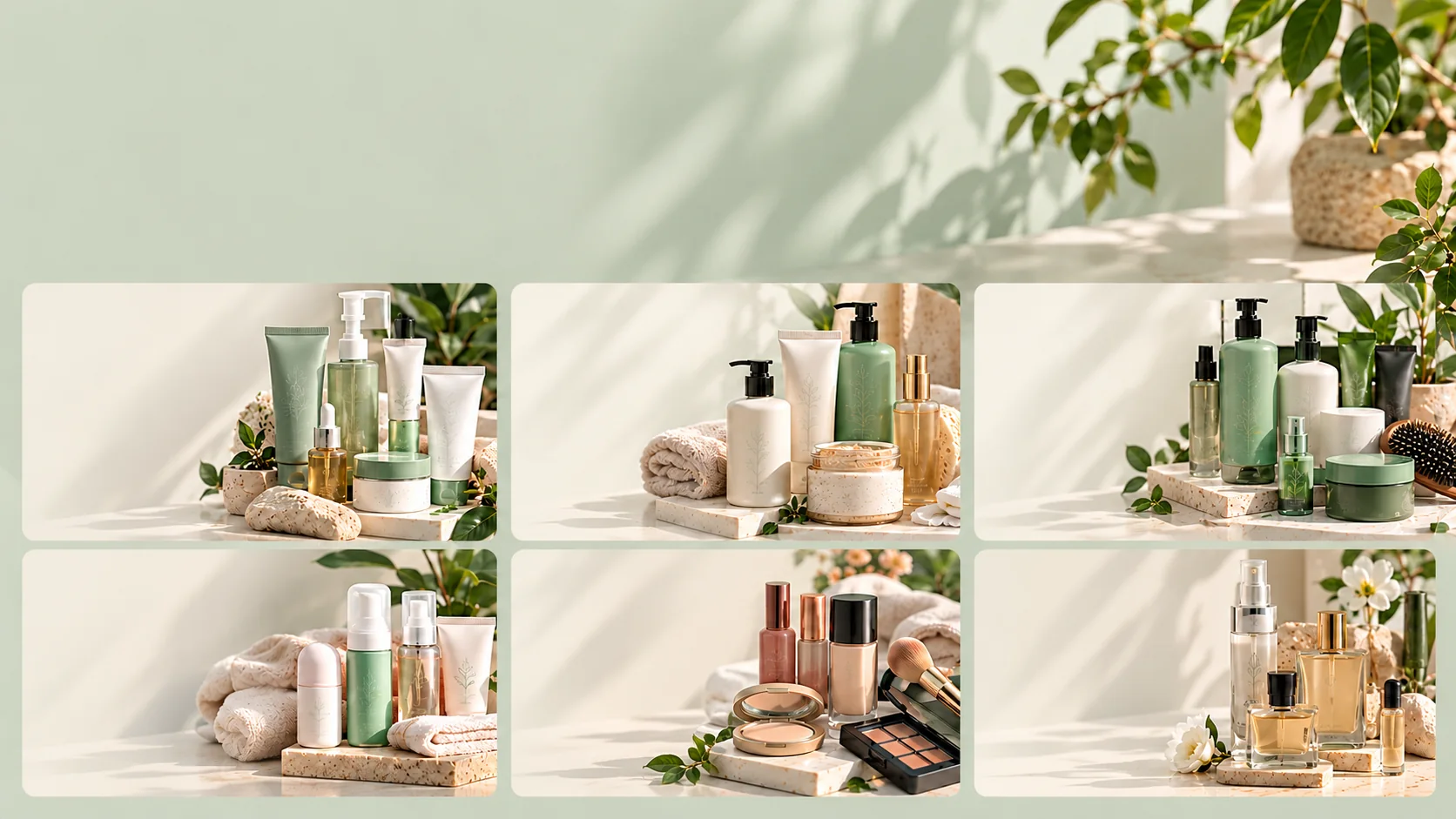 Contoh produk skincare, body care, hair care, personal care, makeup, dan fragrance